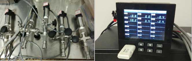 壓力變送器和無(wú)紙記錄儀使用圖片